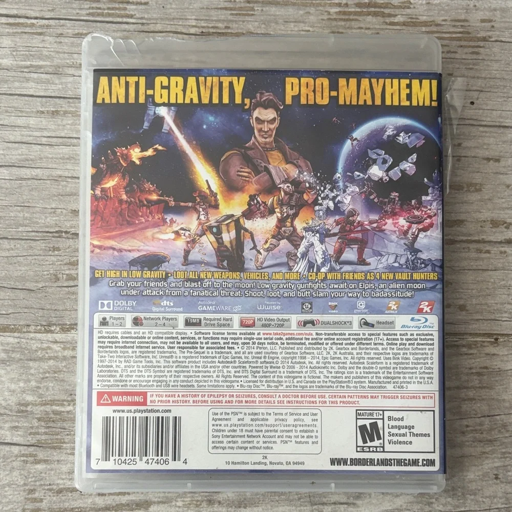 Sony PS3 Borderlands: The Pre-Sequel - Black and Yellow
